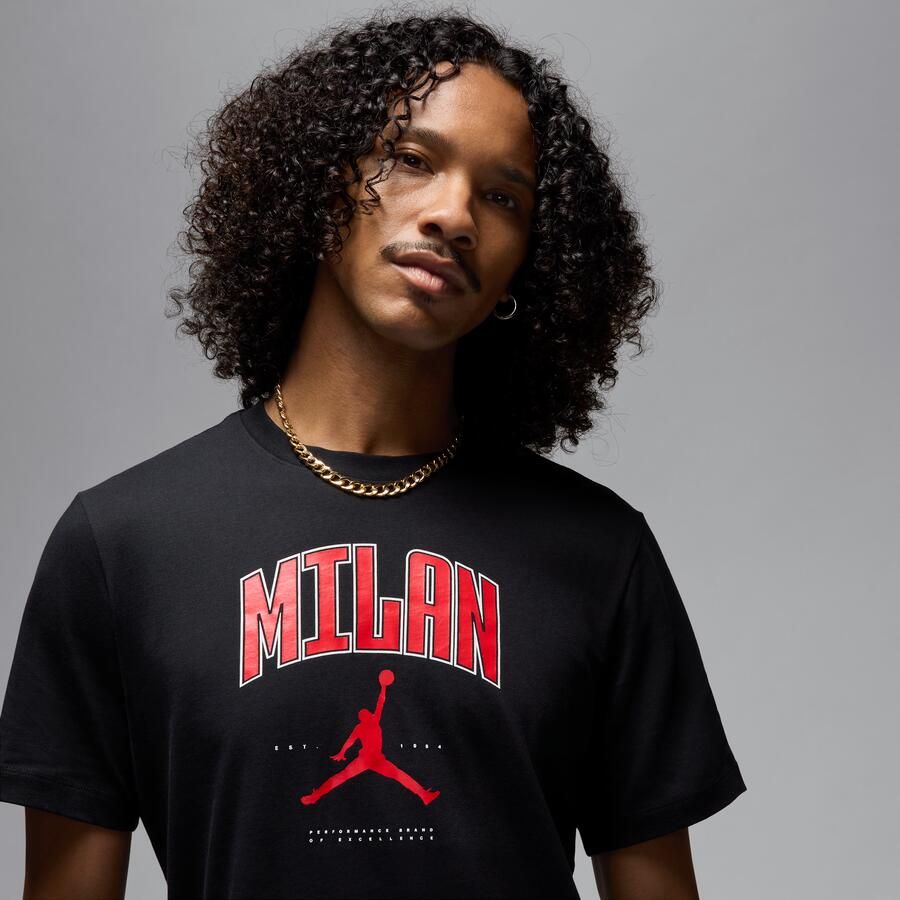 Jordan Milan T-shirt voor heren Zwart - Foto 2