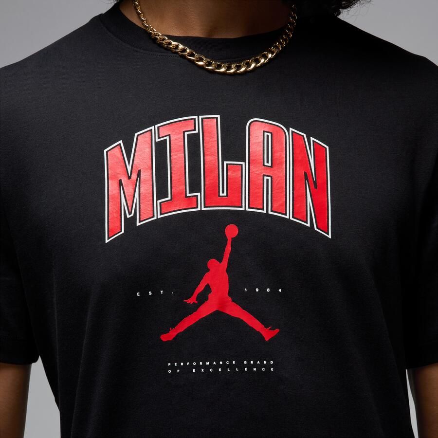 Jordan Milan T-shirt voor heren Zwart - Foto 3
