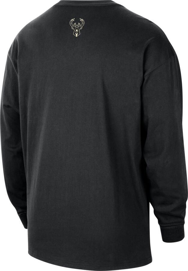 Jordan Milwaukee Bucks Essential NBA-herenshirt met lange mouwen Zwart