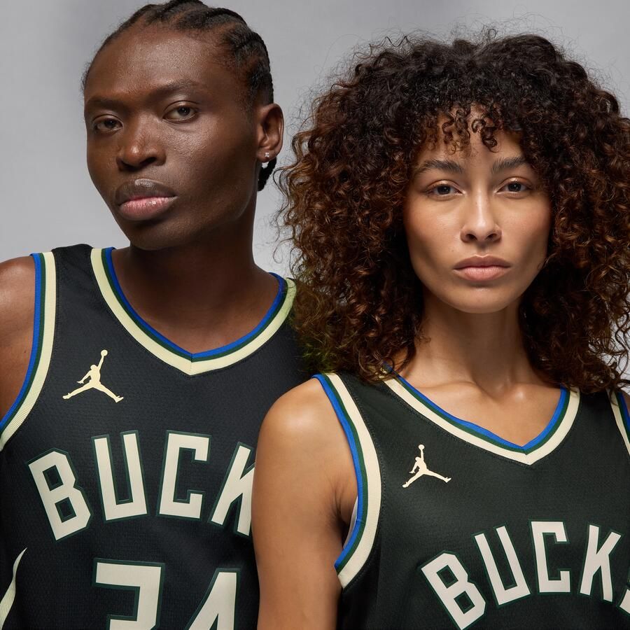Jordan Milwaukee Bucks Statement Edition Swingman Dri-FIT NBA jersey voor heren Zwart - Foto 4
