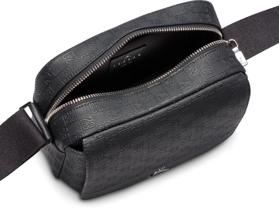 Jordan mini-schoudertas met monogram (3 6 liter) Zwart