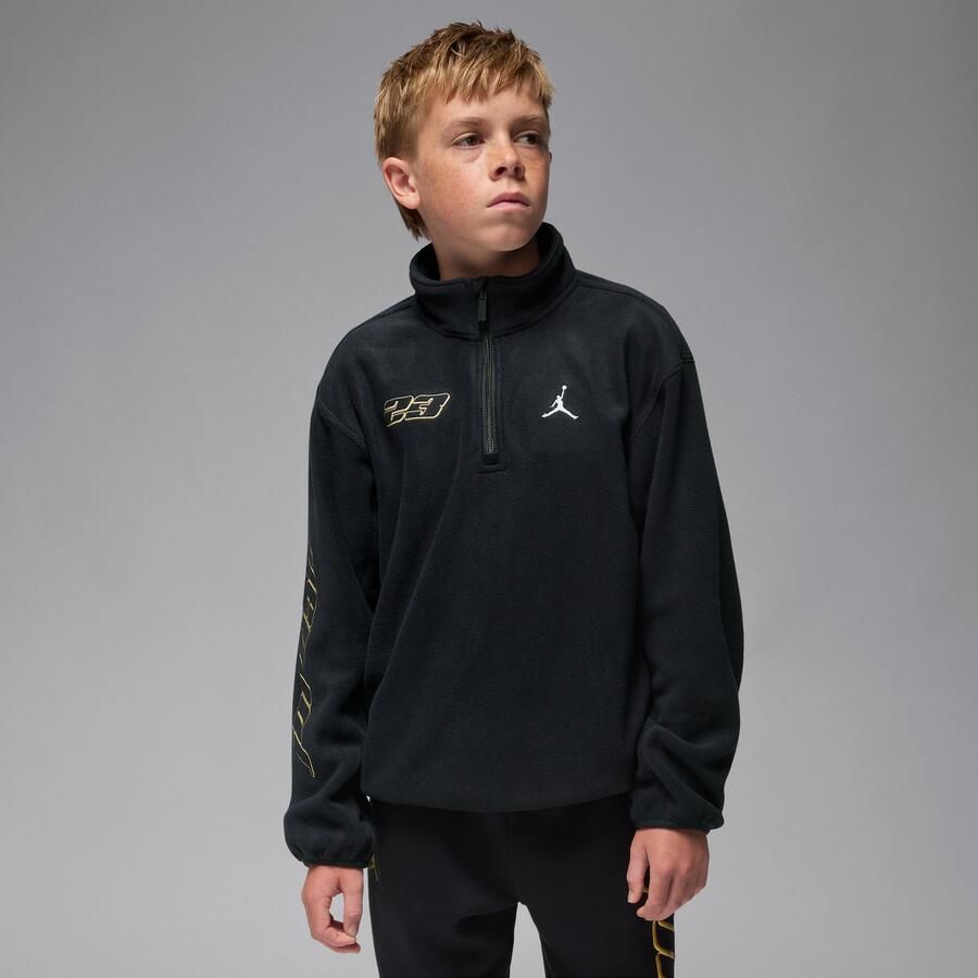 Jordan Mountainside Polar fleecetop met korte rits voor kids Zwart - Foto 4