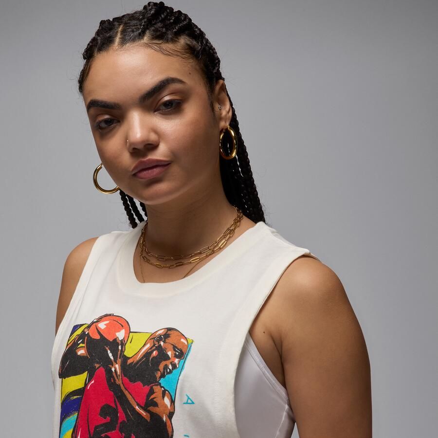 Jordan mouwloos T-shirt met graphic voor dames Wit - Foto 2