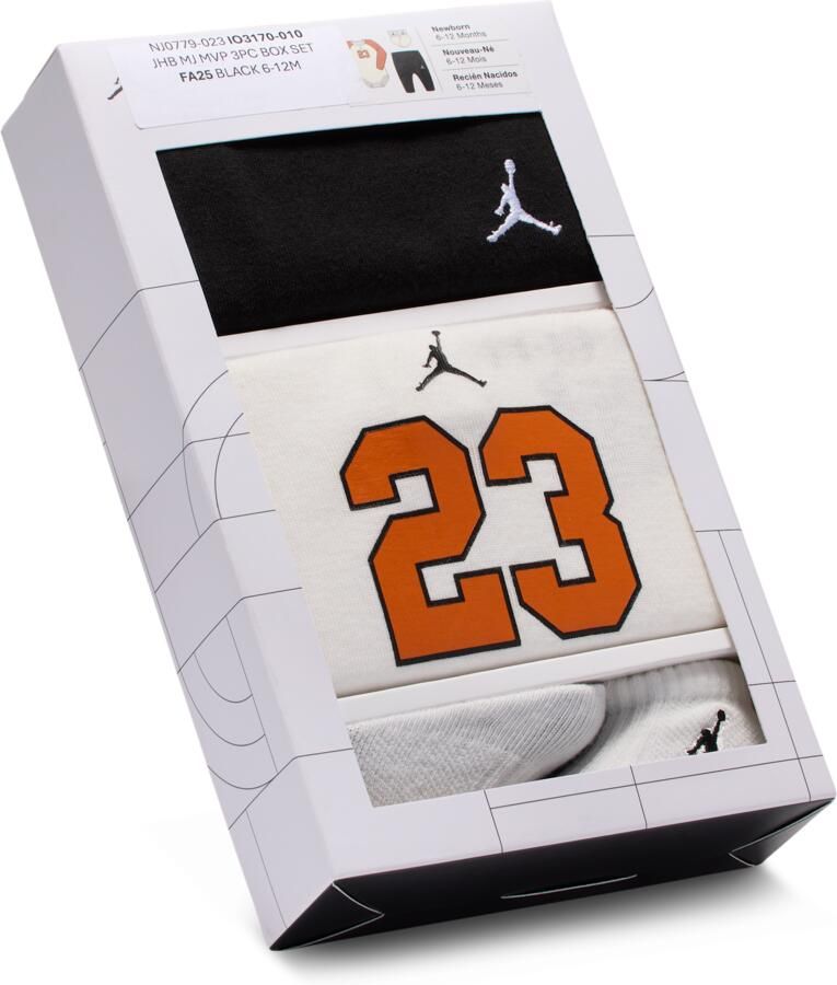 Jordan MVP driedelige babyset (0-9 maanden) Zwart
