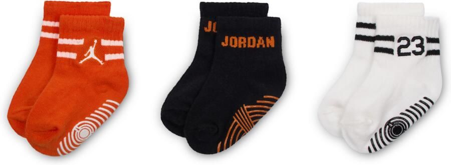 Jordan MVP sokken met anti-slip voor baby's en peuters (12-24 maanden 3 paar) Zwart - Foto 3