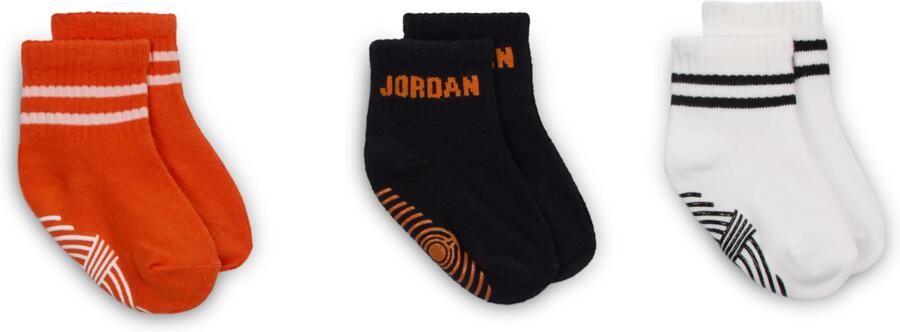 Jordan MVP sokken met anti-slip voor baby's en peuters (12-24 maanden 3 paar) Zwart - Foto 2