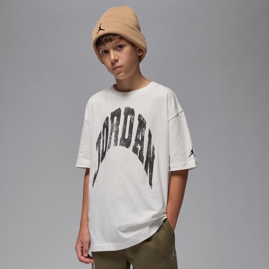 Jordan MVP T-shirt met tekstlogo voor kids Wit - Foto 4