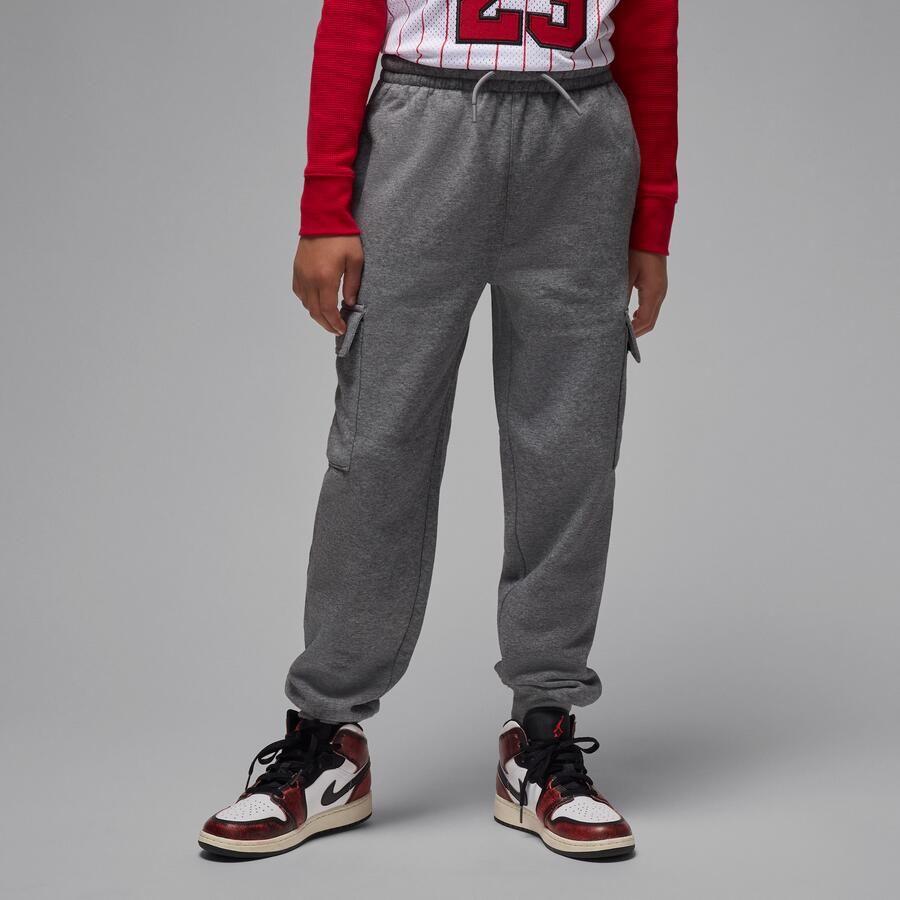 Jordan My Brooklyn Essentials cargobroek van fleece voor kids Grijs - Foto 4
