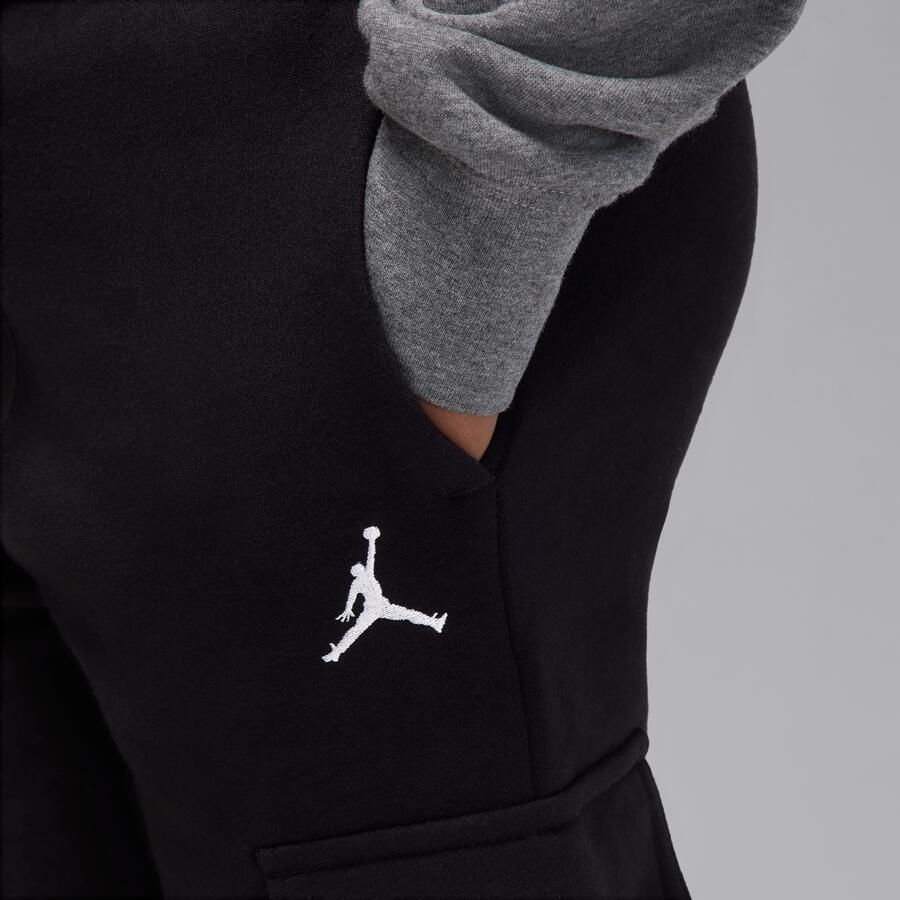 Jordan My Brooklyn Essentials cargobroek van fleece voor kids Zwart - Foto 3
