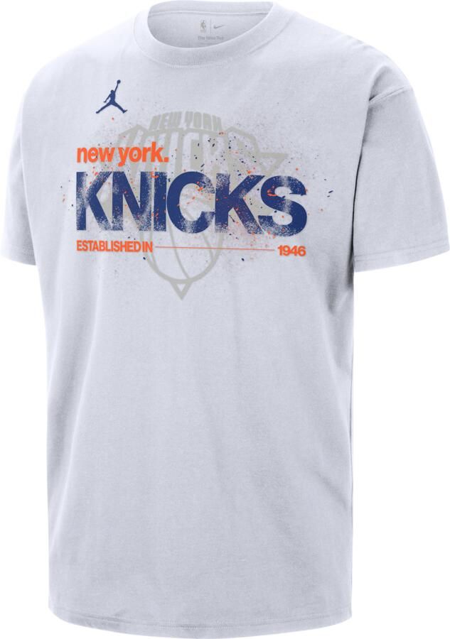 Jordan New York Knicks Courtside '85 NBA Statement T-shirt voor heren Wit - Foto 2