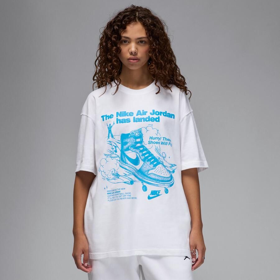 Jordan oversized T-shirt met graphic voor dames Wit - Foto 4