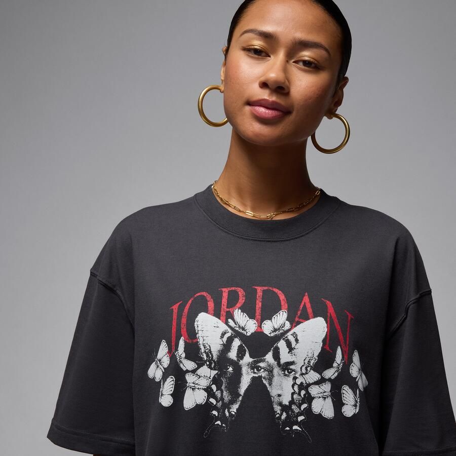 Jordan oversized T-shirt met graphic voor dames Zwart - Foto 2