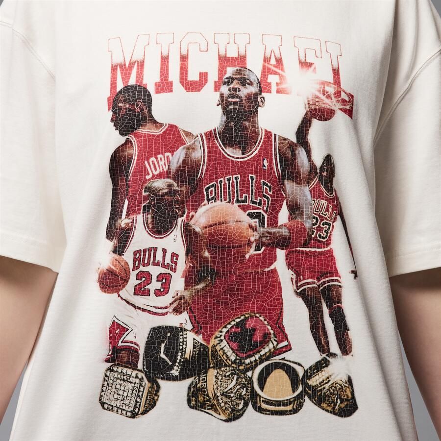 Jordan oversized T-shirt met korte mouwen en graphic voor dames Wit - Foto 3