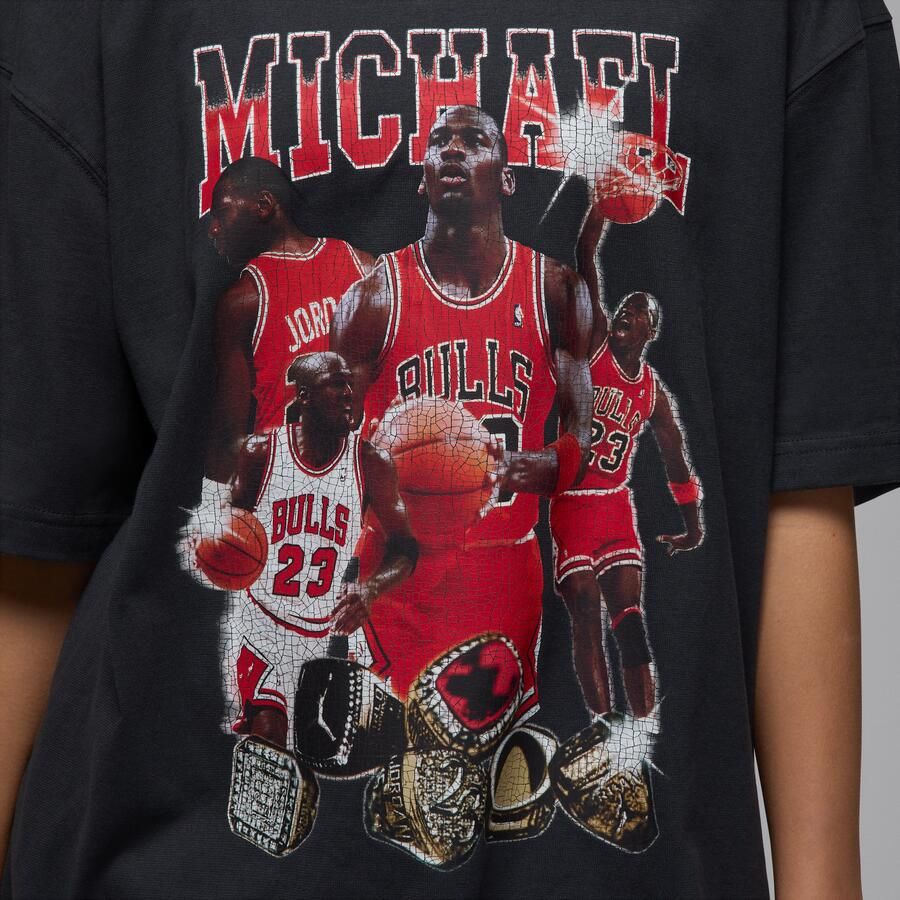 Jordan oversized T-shirt met korte mouwen en graphic voor dames Zwart - Foto 3