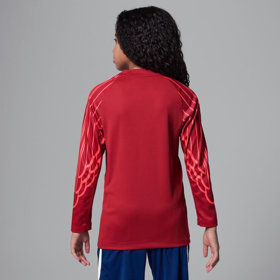 Jordan Paris Saint-Germain 2025 Stadium Goalkeeper Vierde replicavoetbalshirt met lange mouwen en Dri-FIT voor kids Rood - Foto 4