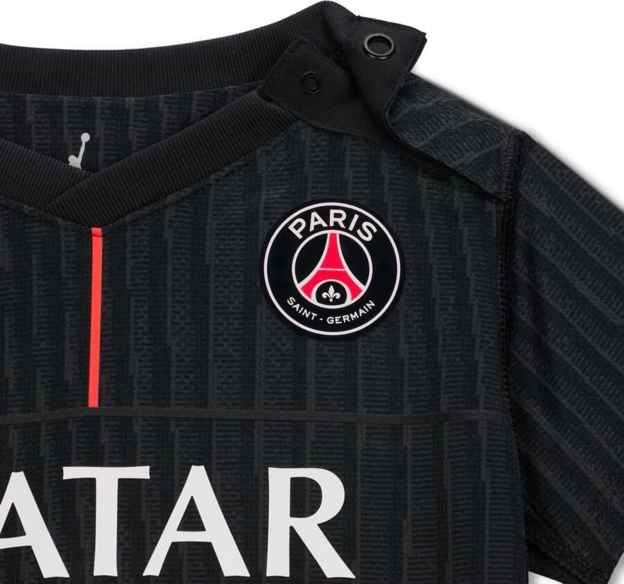 Jordan Paris Saint-Germain 2025 26 Stadium Fourth driedelig replica-voetbaltenue voor baby's peuters Zwart