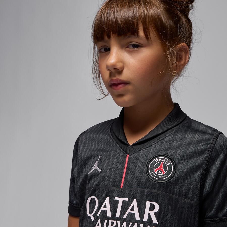 Jordan Paris Saint-Germain 2025 26 Stadium Fourth driedelig replica-voetbaltenue voor kleuters Zwart - Foto 3