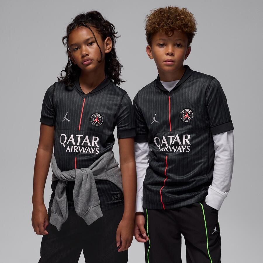Jordan Paris Saint-Germain 2025 26 Stadium Fourth replicavoetbalshirt met Dri-FIT voor kinderen Zwart - Foto 4