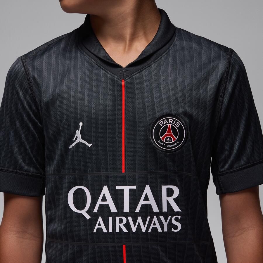Jordan Paris Saint-Germain 2025 26 Stadium Fourth replicavoetbalshirt met Dri-FIT voor kinderen Zwart - Foto 3