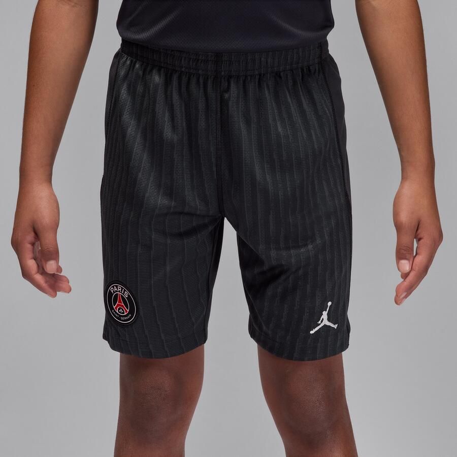 Jordan Paris Saint-Germain 2025 26 Stadium Fourth replicavoetbalshort met Dri-FIT voor kids Zwart