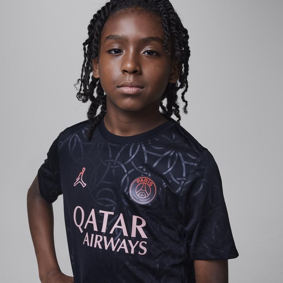 Jordan Paris Saint-Germain Academy Pro Derde Dri-FIT warming-uptop voor kids Zwart