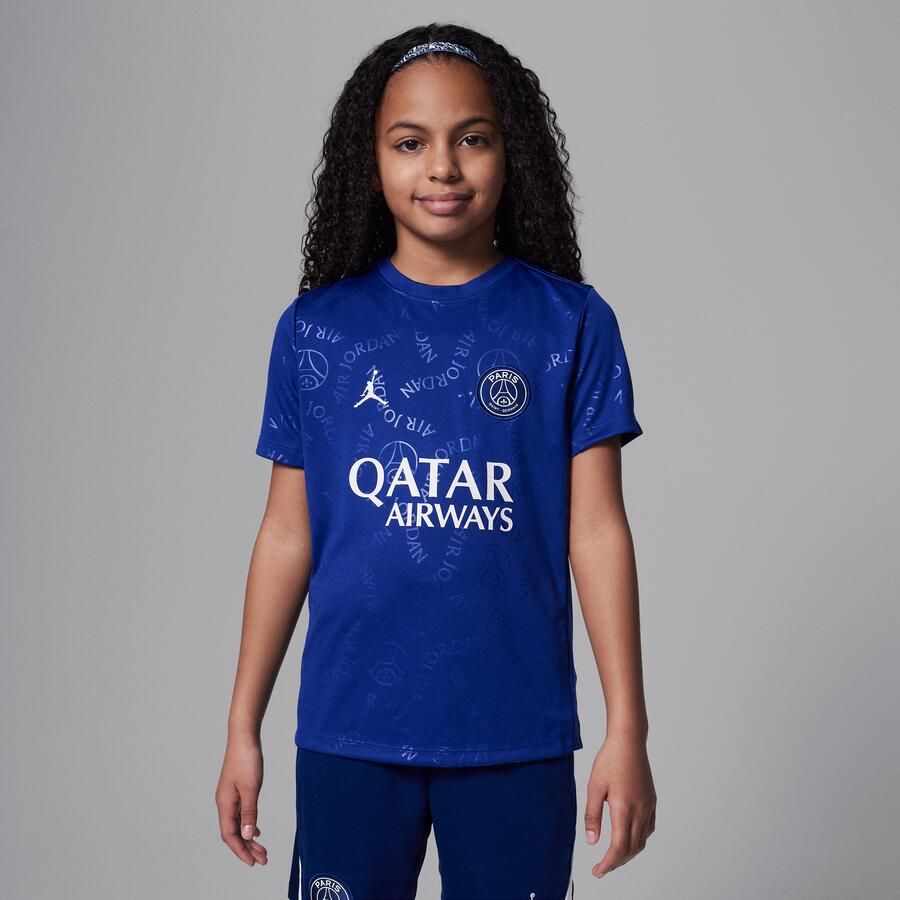 Jordan Paris Saint-Germain Academy Pro Vierde Dri-FIT warming-uptop met korte mouwen voor kids Blauw - Foto 3
