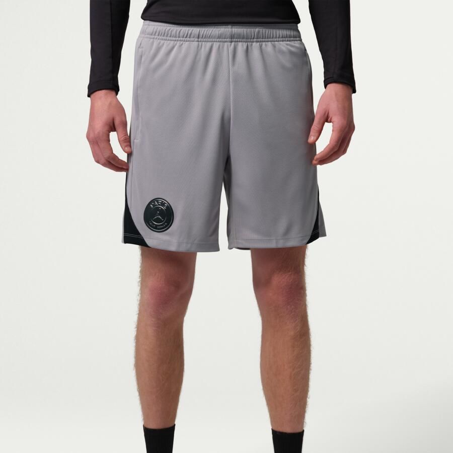 Jordan Paris Saint-Germain Strike Night Edition Dri-FIT knit voetbalshorts voor heren Grijs