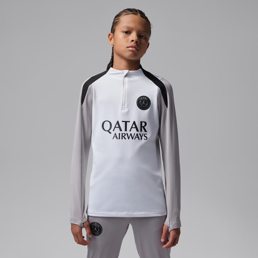 Jordan Paris Saint-Germain Strike Night Edition Dri-FIT knit voetbaltrainingstop voor kids Wit