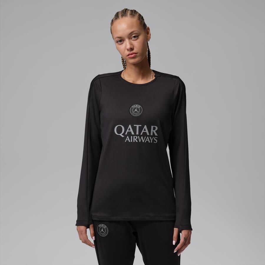 Jordan Paris Saint-Germain Strike Vierde Dri-FIT knit voetbaltop met ronde hals voor dames Zwart - Foto 4