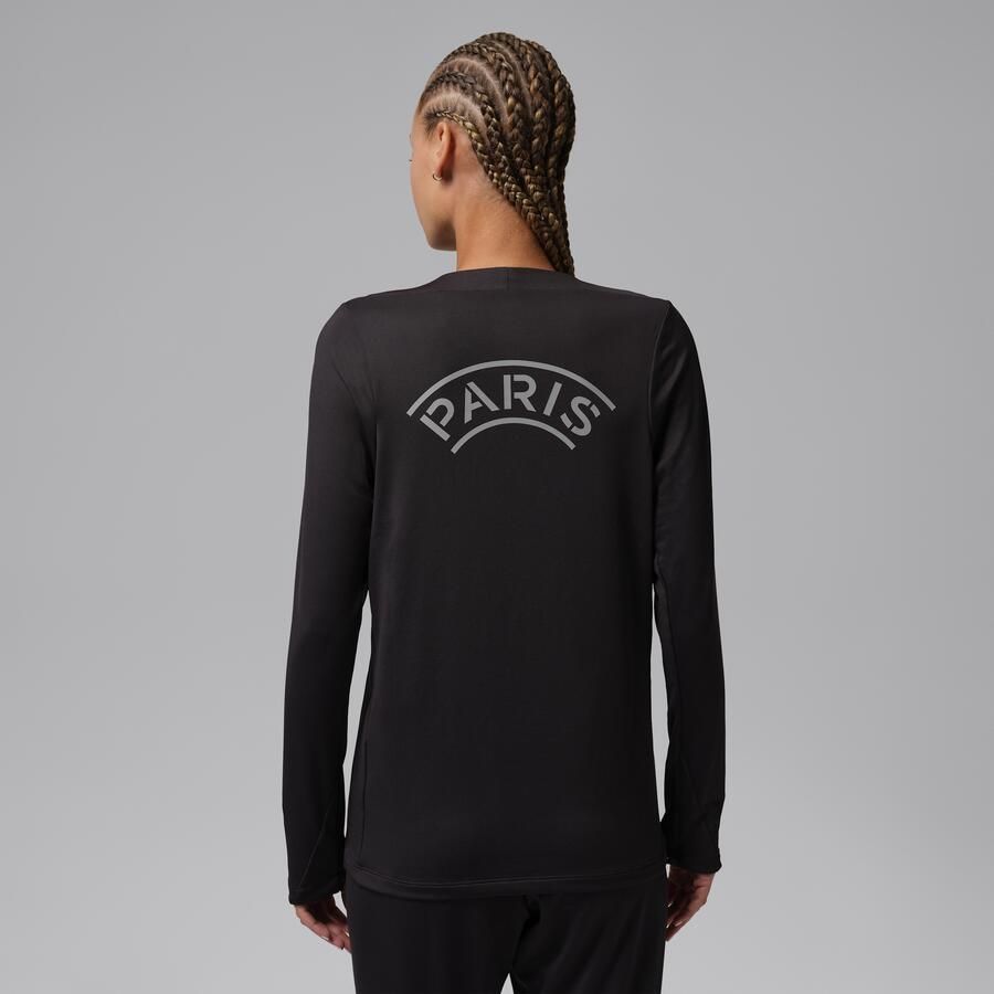 Jordan Paris Saint-Germain Strike Vierde Dri-FIT knit voetbaltop met ronde hals voor dames Zwart
