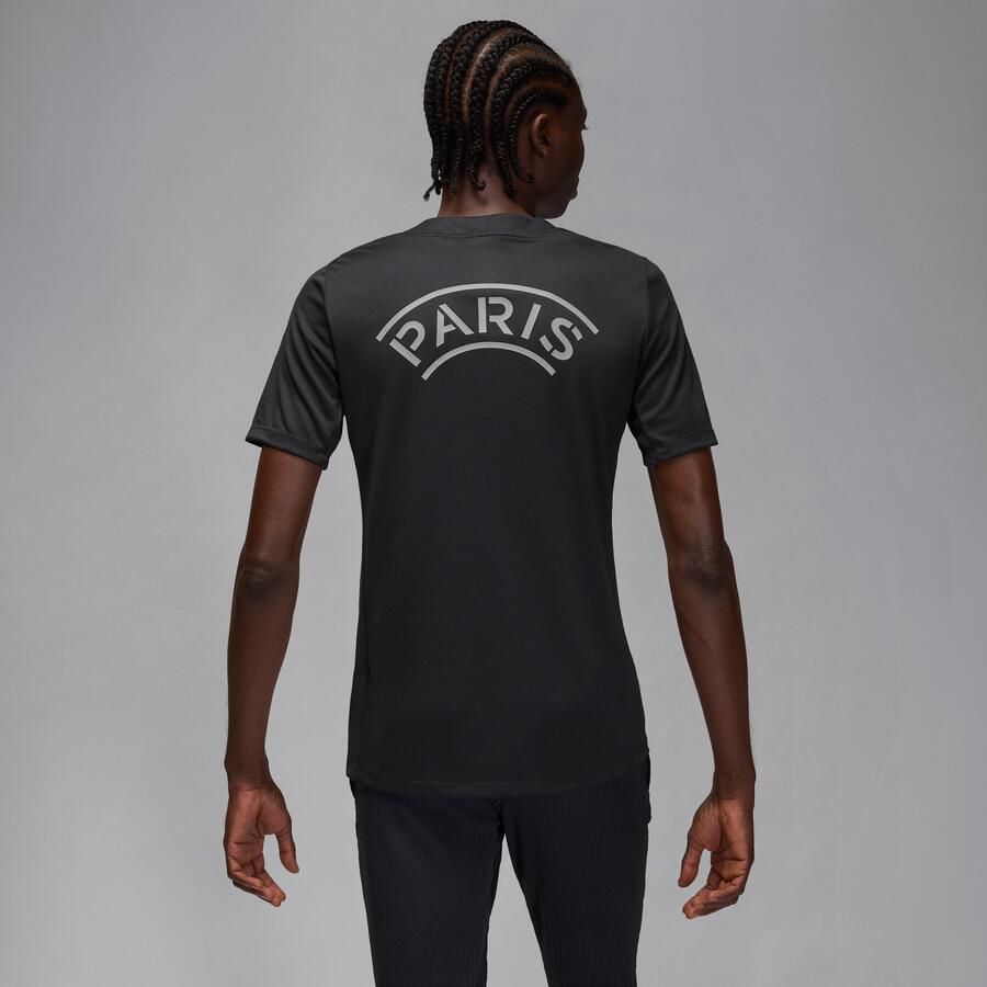 Jordan Paris Saint-Germain Strike Vierde Dri-FIT voetbaltop met korte mouwen voor heren Zwart