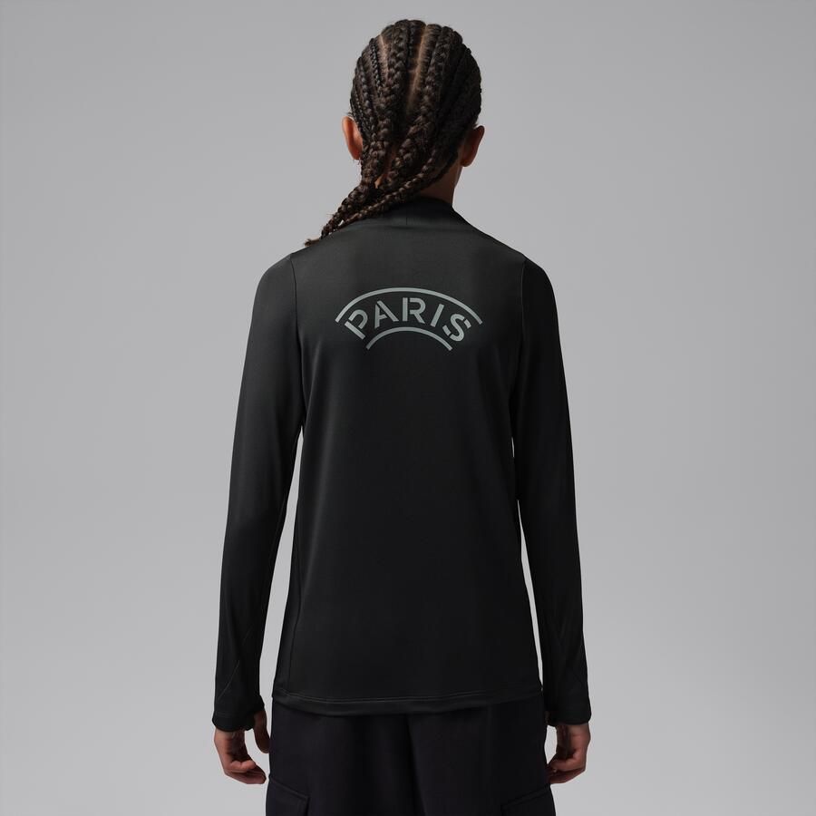 Jordan Paris Saint-Germain Strike Vierde Dri-FIT voetbaltrainingstop voor kids Zwart
