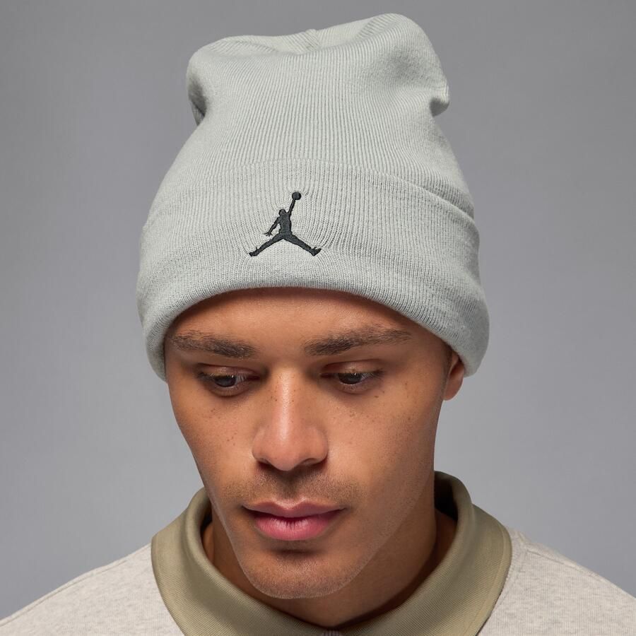 Jordan Peak beanie met satijnen voering Grijs - Foto 3
