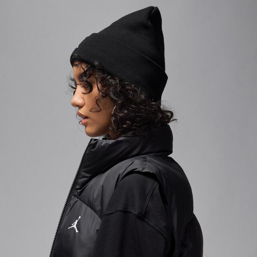 Jordan Peak beanie met satijnen voering Zwart