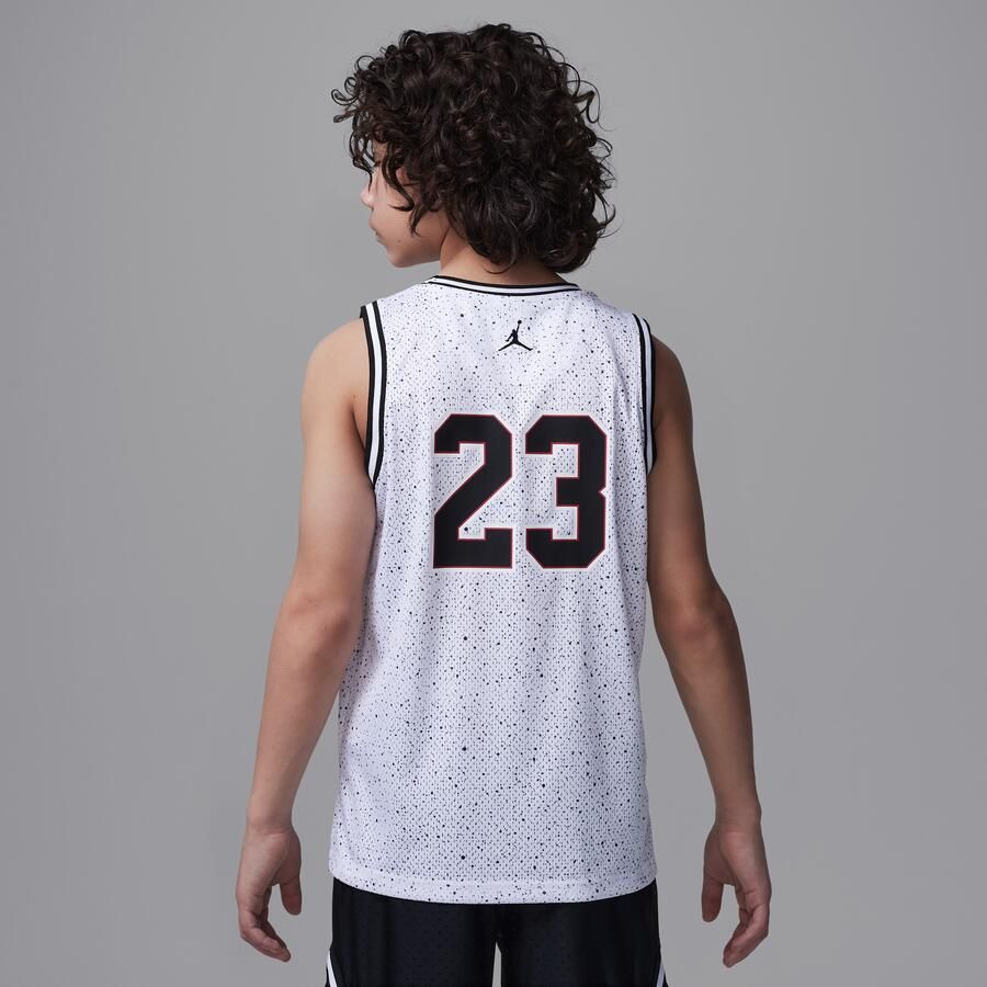 Jordan Playoff gespikkelde jersey voor kids Wit