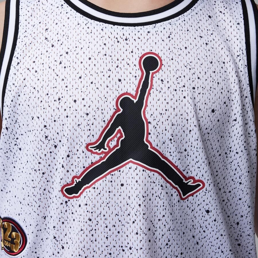 Jordan Playoff gespikkelde jersey voor kids Wit - Foto 3
