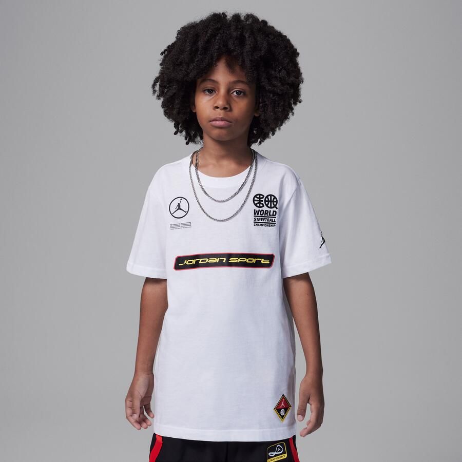 Jordan Q54 sportshirt voor kids Wit - Foto 4