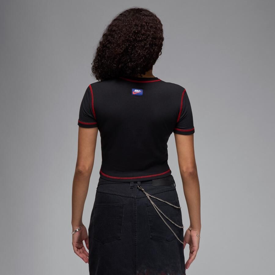 Jordan Rare Air Kort T-shirt met korte mouwen voor dames Zwart - Foto 4