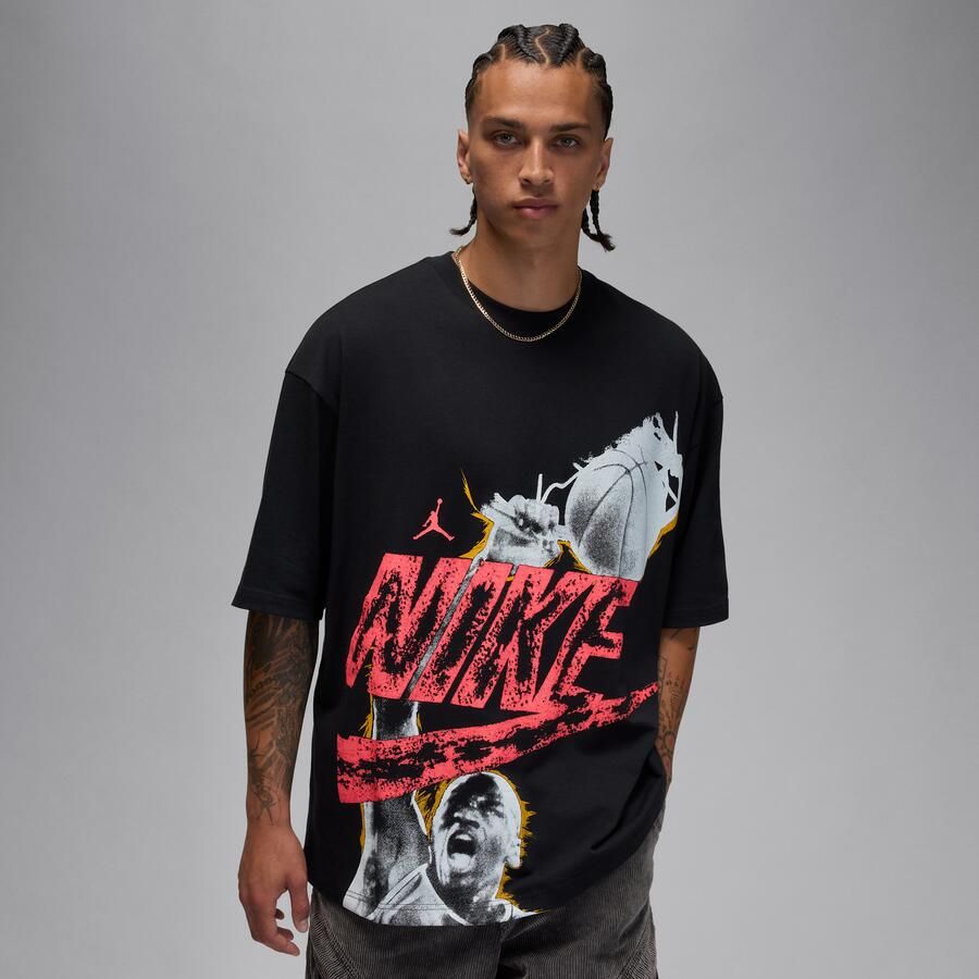 Jordan Reissue oversized T-shirt voor heren Zwart - Foto 4