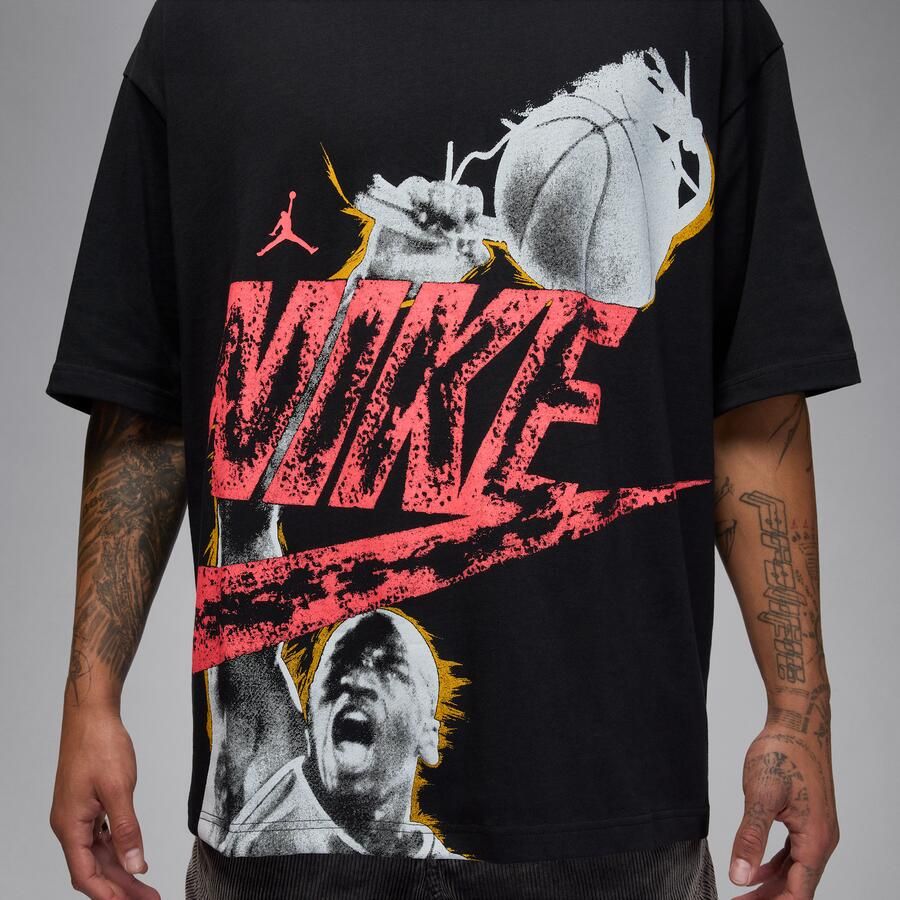 Jordan Reissue oversized T-shirt voor heren Zwart - Foto 3