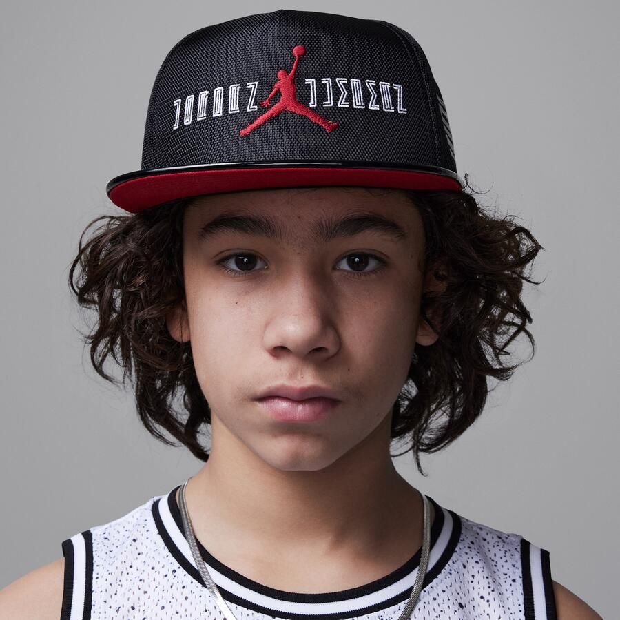 Jordan Retro 11 pet met platte klep voor kids Zwart - Foto 4