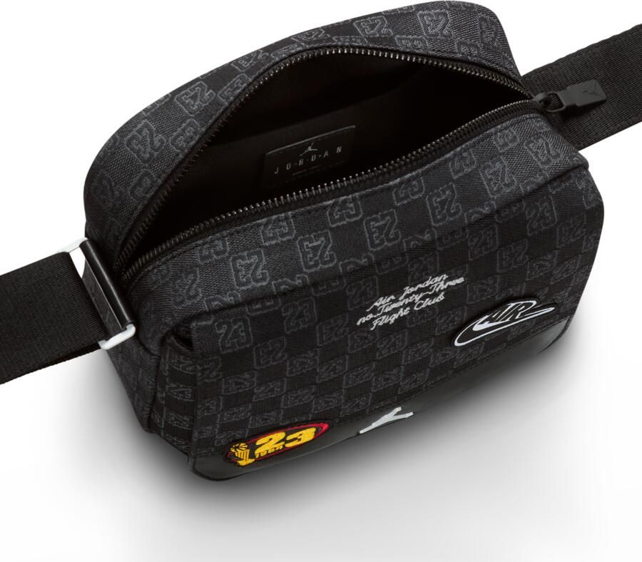 Jordan schoudertas met monogram (3 6 liter) Zwart