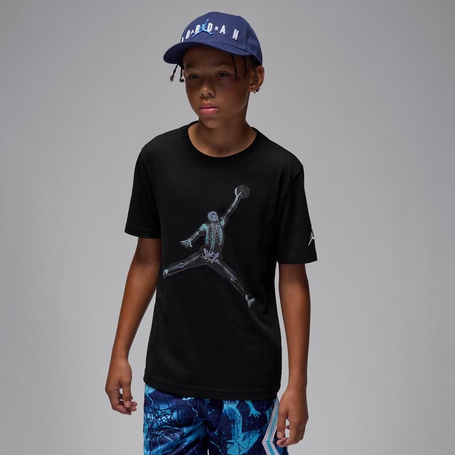 Jordan Skeleton Jumpman T-shirt voor kids Zwart - Foto 4