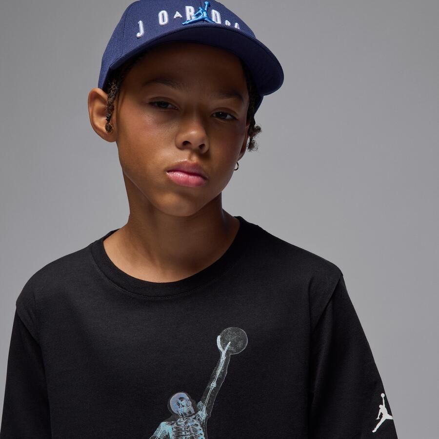 Jordan Skeleton Jumpman T-shirt voor kids Zwart - Foto 2