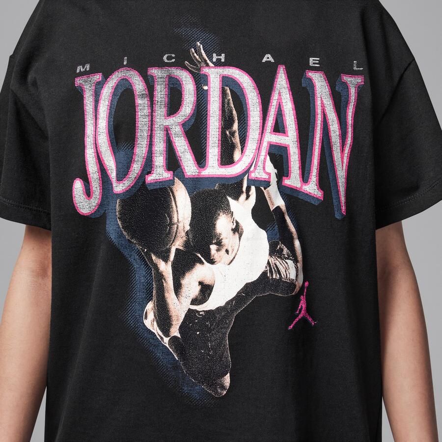 Jordan Soar oversized T-shirt voor kids Zwart - Foto 3