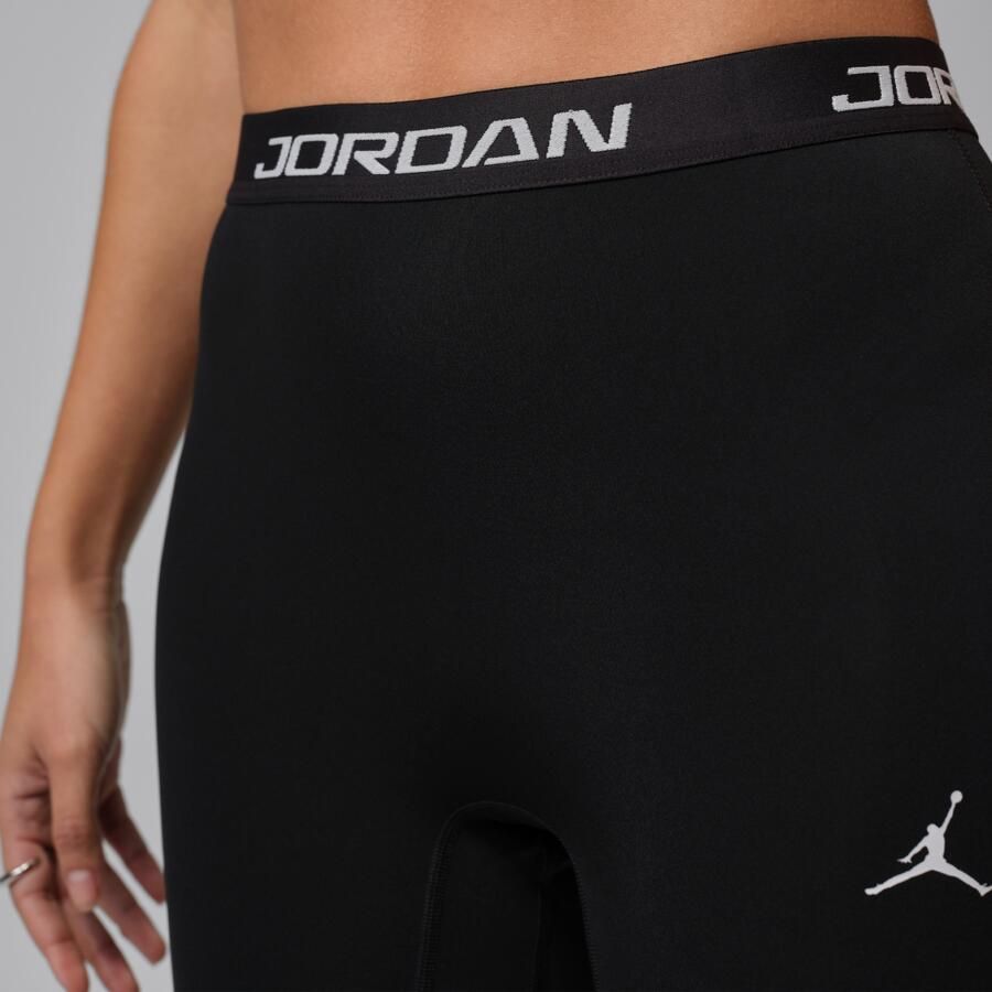 Jordan Sport basketballegging met hoge taille en enkele pijp voor dames (links) Zwart - Foto 2