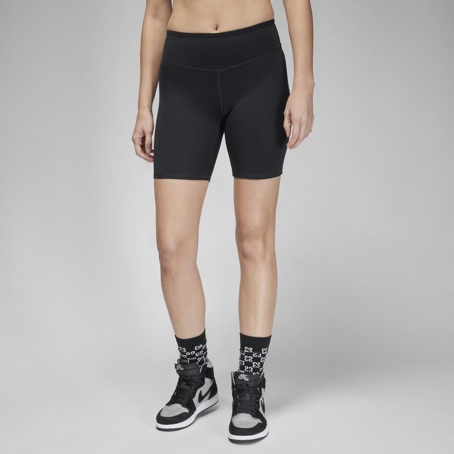 Jordan Sport bikeshorts met hoge taille voor dames (18 cm) Zwart - Foto 3