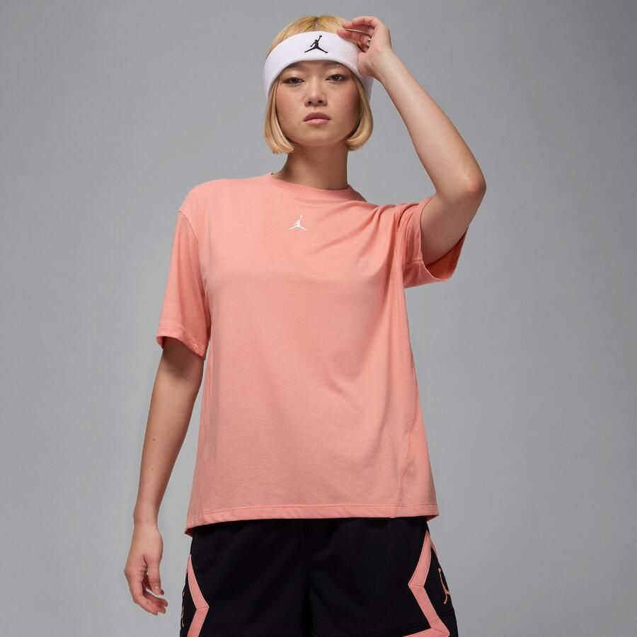 Jordan Sport Diamond damestop met korte mouwen Oranje - Foto 4