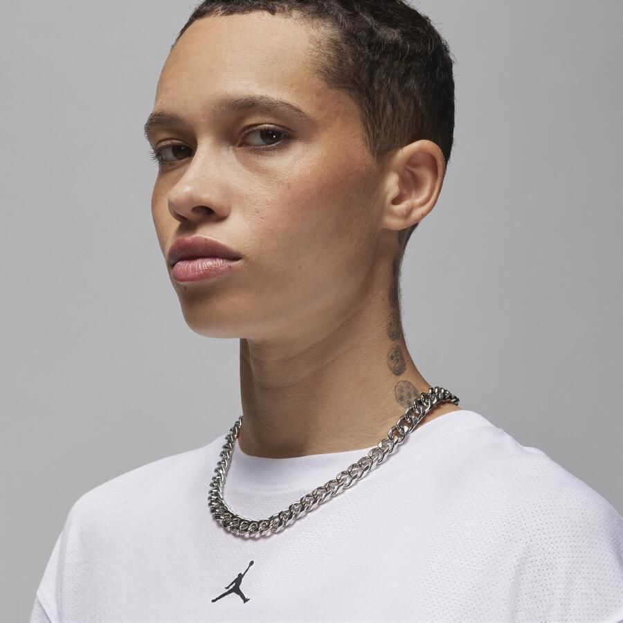 Jordan Sport Diamond damestop met korte mouwen Wit