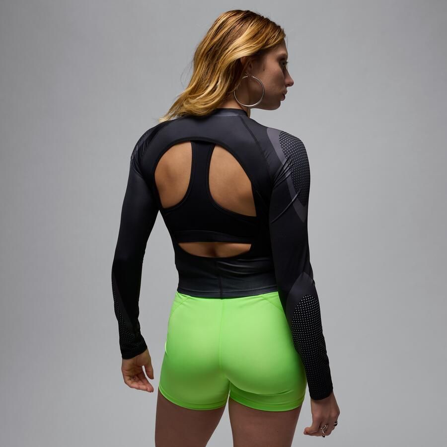 Jordan Sport Dri-FIT damestop met lange mouwen Zwart